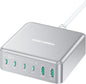 270W USB C Charger Block, Rocoren 6 Port Multi USB-C Charging Station, 100W PD by Rocoren