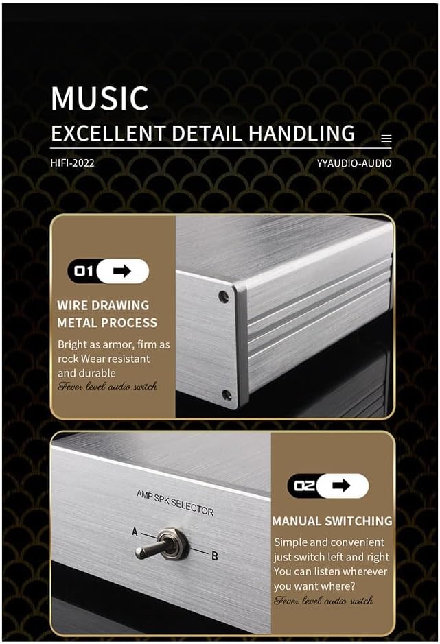 TKOWTB HiFi Lossless 4 in 1 Out 2 in 1 Out HiFi Stereo Audio Source Input - Image 7