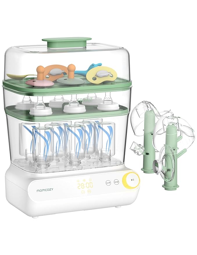 Momcozy 3 Layers Large Bottle Sterilizer and Dryer, Fast Sterilize and Dry by Momcozy