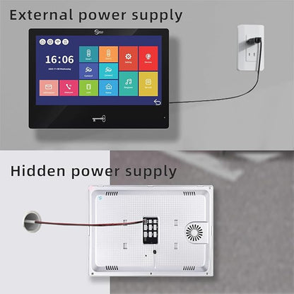 Wired Video Apartment Intercom System, Door Phone Kit, 10 Inch Touch Monitor - Image 7