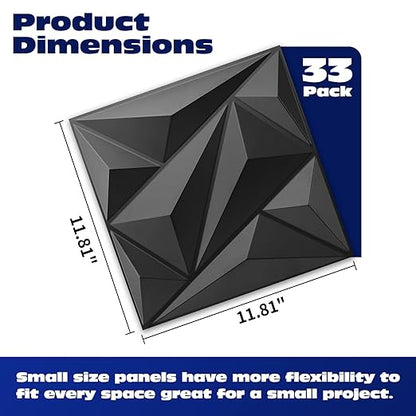Art3dwallpanels 33 Pack 3D Wall Panel Diamond - Image 2