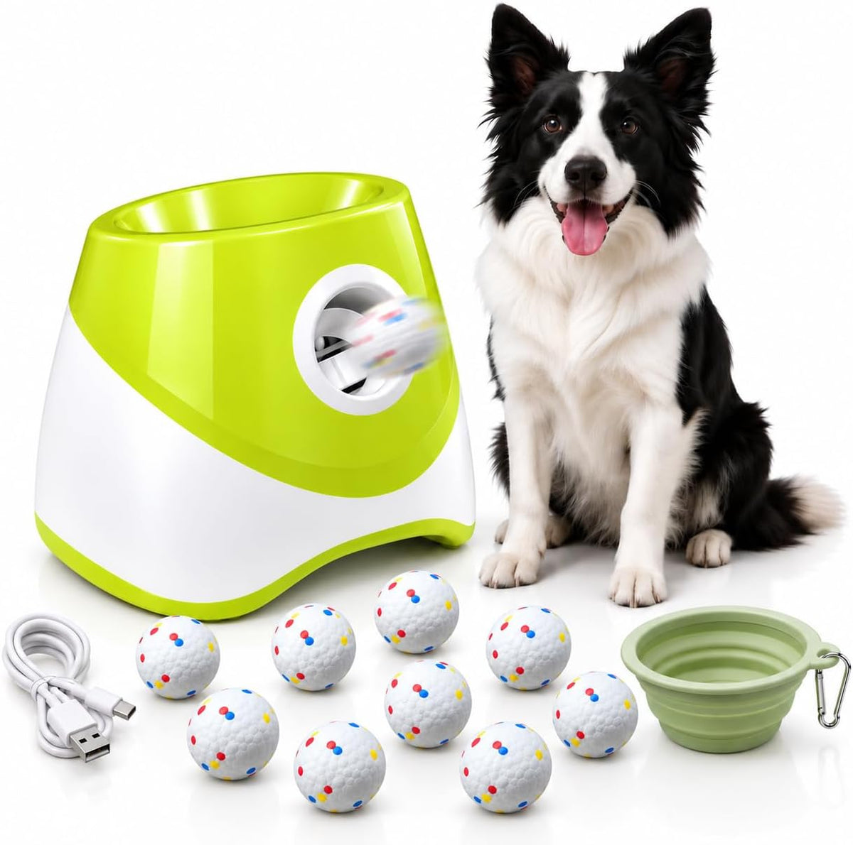 automatic ball launcher for medium dogs, 2.28-inch etpu, main product view