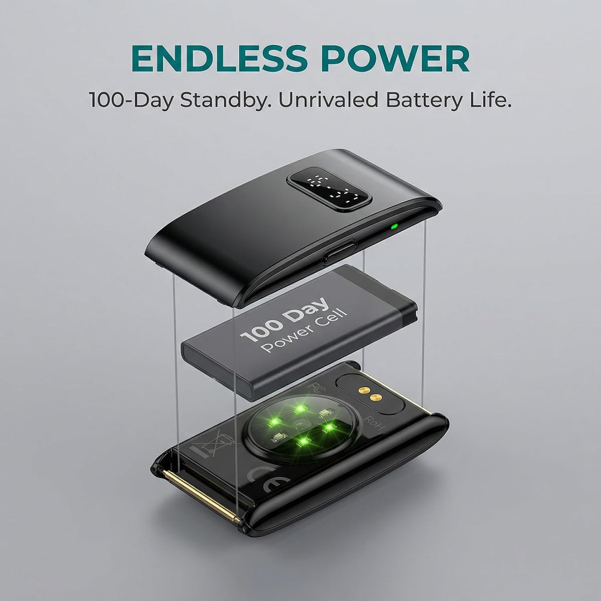 50+ days battery life fitness tracker with micro, package contents