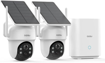 aosu Security Cameras Outdoor Wireless, 2 Cam-Kit, No Subscription, by AOSUSecurityOffical