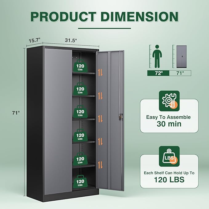 Letaya Metal Garage Storage Cabinets - Image 3