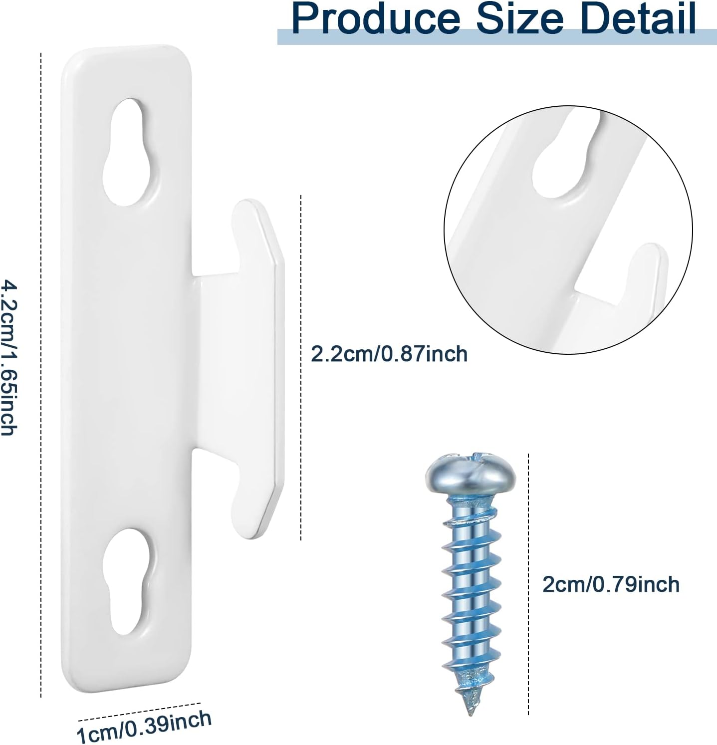 Sratte Curtain Rod Bracket Curtain Rod Single Hardware Brackets Spreader Wall Hooks with Screws Window Hardware Holders for Kitchen Accessories Supply(White,10 Pcs)