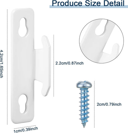 Sratte Curtain Rod Bracket Curtain Rod Single Hardware Brackets Spreader Wall Hooks with Screws Window Hardware Holders for Kitchen Accessories Supply(White,10 Pcs)