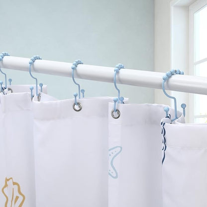 Shower Curtain Hooks, Goowin Shower Curtain Rings, Stainless Steel Shower - Image 2