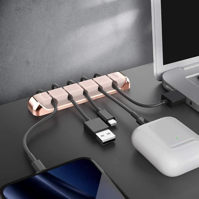 AHASTYLE Cable Organizer Holder 5 Slots Desktop Cord Wire Clips Keeper - Image 7