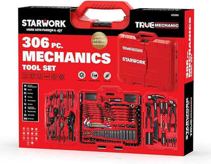 STARWORK TRUE MECHANIC 306-Piece Mechanics Tool Set and Socket Set, - Image 8