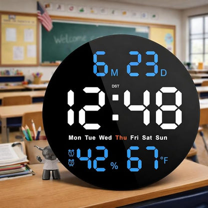Brauthon Large Digital Clock for Classroom, Digital Classroom Clocks for by Brauthon