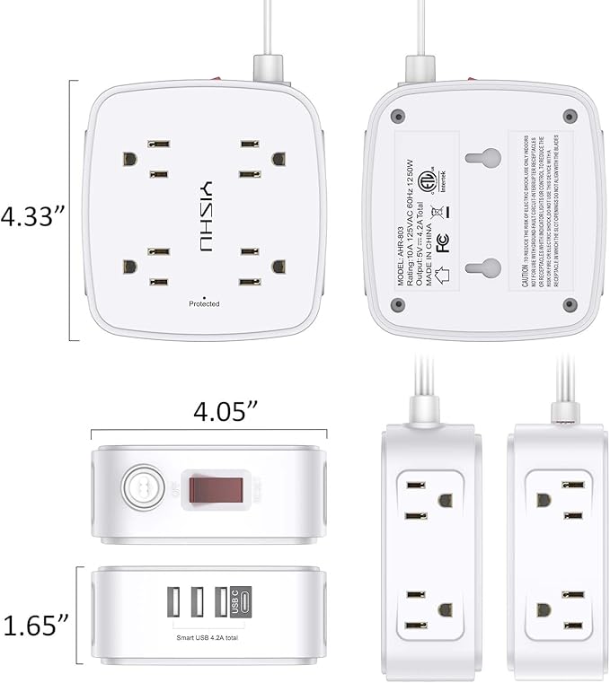 6 Ft Surge Protector Power Strip - Image 7