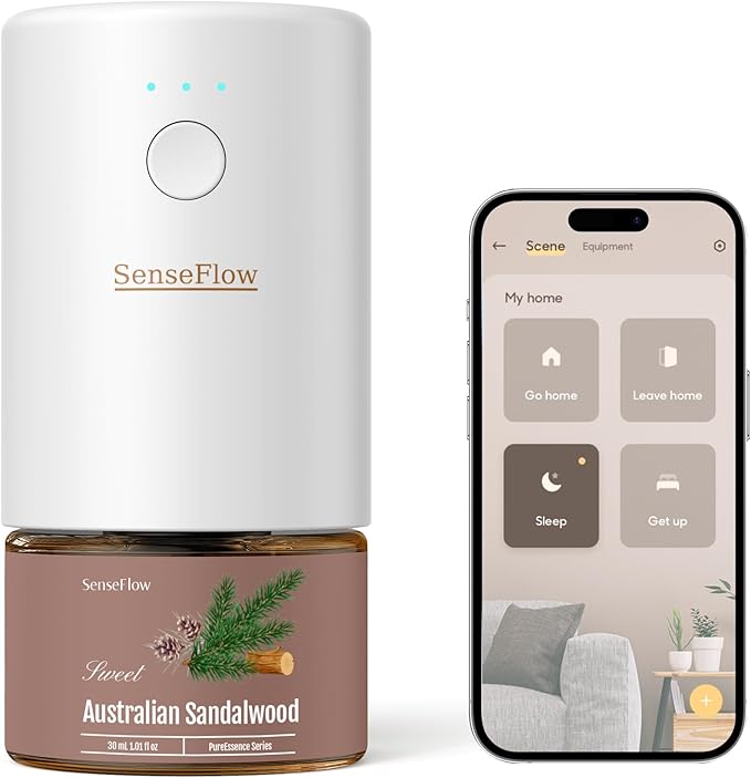 SF101S Pro Smart Waterless Essential Oil Diffuser, Plug in Aromatherapy by SenseFlow