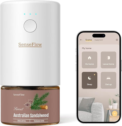 SF101S Pro Smart Waterless Essential Oil Diffuser, Plug in Aromatherapy by SenseFlow