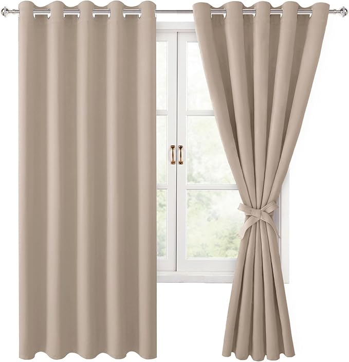 Hiasan Blackout Curtains for Bedroom, 60 x 63 Inches Length by Hiasan