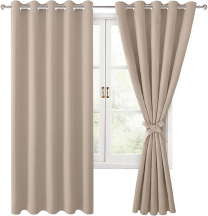 Hiasan Blackout Curtains for Bedroom, 60 x 63 Inches Length by Hiasan