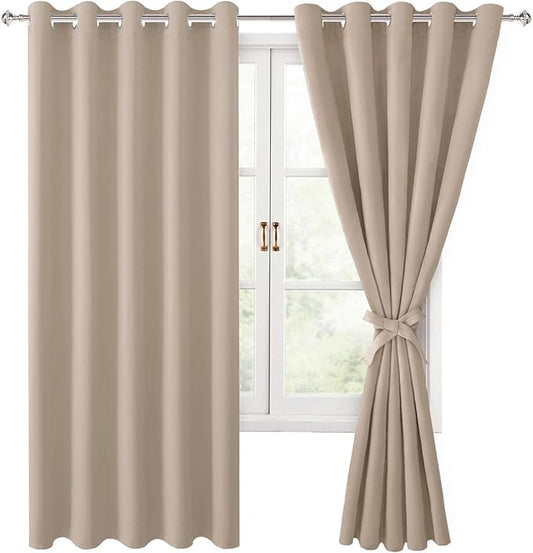 Hiasan Blackout Curtains for Bedroom, 60 x 63 Inches Length by Hiasan