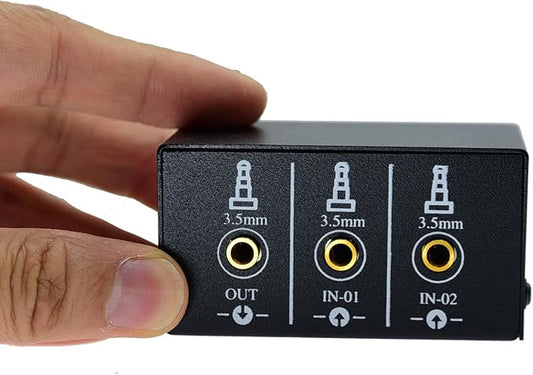 1/8" 1 in 2 Out or 2 in 1 Out Audio selector 3.5 mm TRS Stereo Channel 2 by Arklove