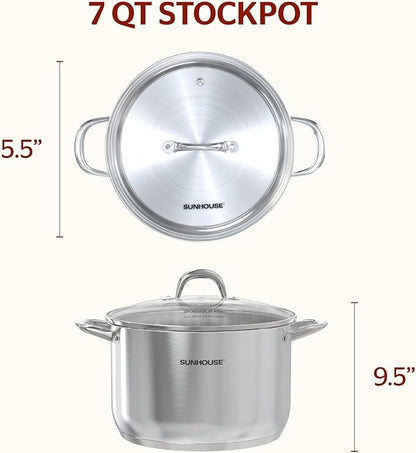 SUNHOUSE Stainless Steel Stock Pot - Image 2