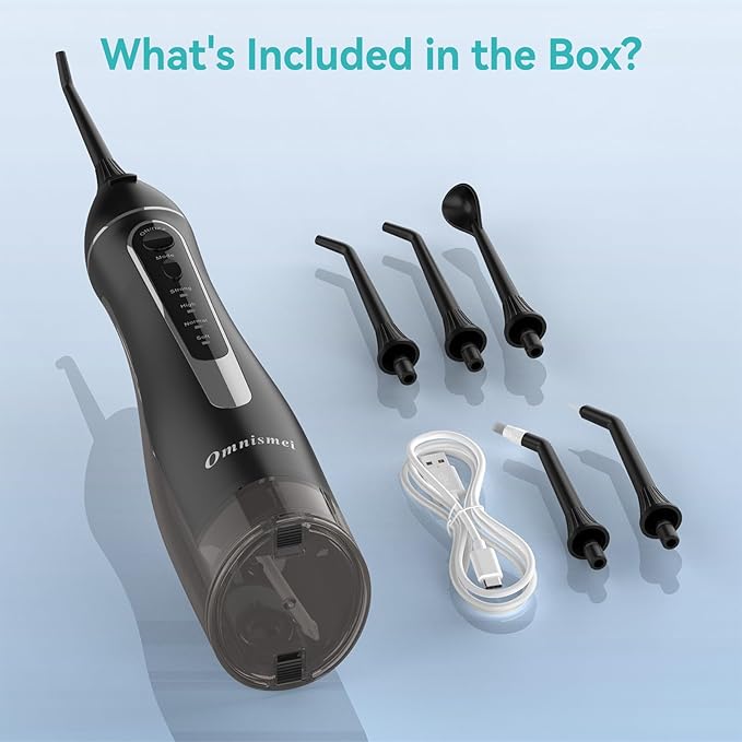 Water Dental Flossers for Teeth, 300ML Cordless Portable Electric Water Flosser - Image 9