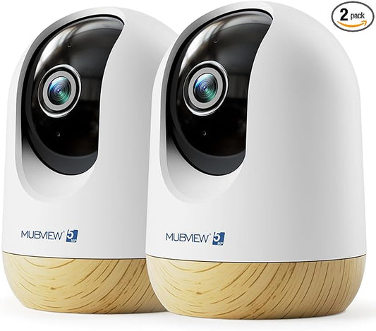 MUBVIEW Pan/Tilt Cameras for Home Security Indoor, 5MP Pet/Cat/Dog Camera by MUBVIEW