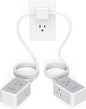 TESSAN Twin Extension Cord 12 FT, Double Ended Flat Plug Surge Protector Power by TESSAN
