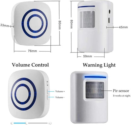 Motion Sensor Door Chime for Business, Outdoor Doorbell Kit Wireless Driveway - Image 2