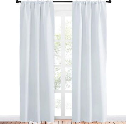 NICETOWN Greyish White Window Curtain Panels - Image 2