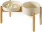 Ceramic 3.2 Cup Raised Slow Feeder Dog Bowl Set, Elevated 8.2inch Bowl and by Havniva