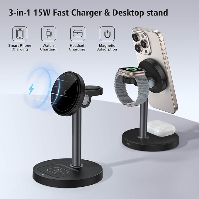 3 in 1 Wireless Charging Station - Image 2