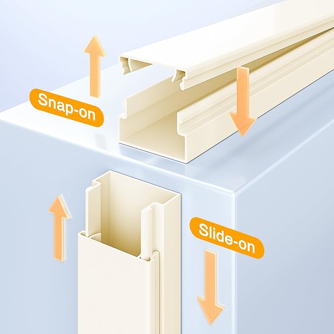 Cord Cover Wall, 157in Delamu Cord Hider Wall Mounted TV, Wire Covers - Image 3
