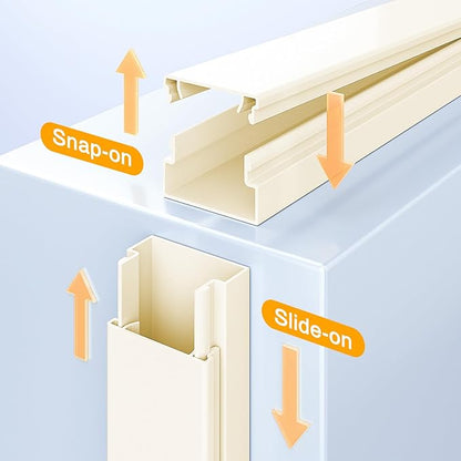 Cord Cover Wall, 157in Delamu Cord Hider Wall Mounted TV, Wire Covers - Image 3
