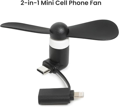 Aeergured Mini Cell Phone Fan 12 Pack, 2-in-1 Fan Compatible - Image 3