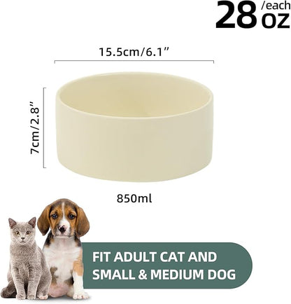 Ceramic 6.1inch Dog Bowls for Small and Medium Breed Dog Dish Pet Food and - Image 2