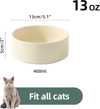 Ceramic 5.1inch Set of 2 Dog and Cat Bowls - Image 2