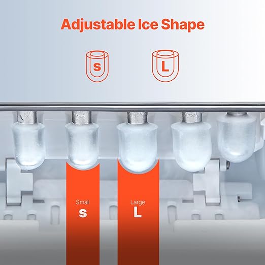 VEVOR Countertop Ice Maker, 9 Cubes Ready in 6 Mins, 26lbs in 24Hrs, - Image 3
