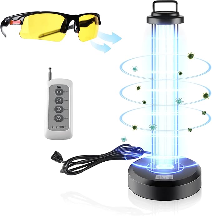 38W UV Sanitizer Light, Portable Ultraviolet Light - Image 8