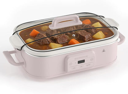 Magnifique 4 Quart Casserole Digital Slow Cooker, Premium Ceramic Bakeware by Magnifique
