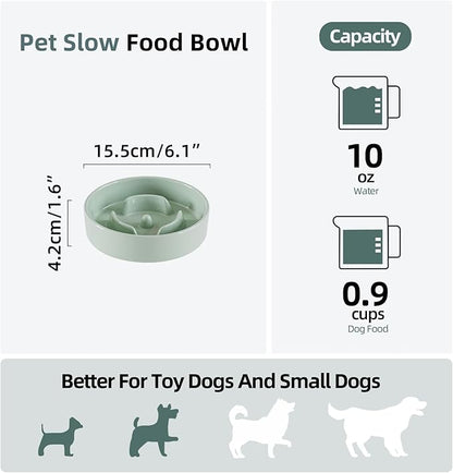 Ceramic 0.9 Cup Dog Bowl Slow Feeder - Image 2