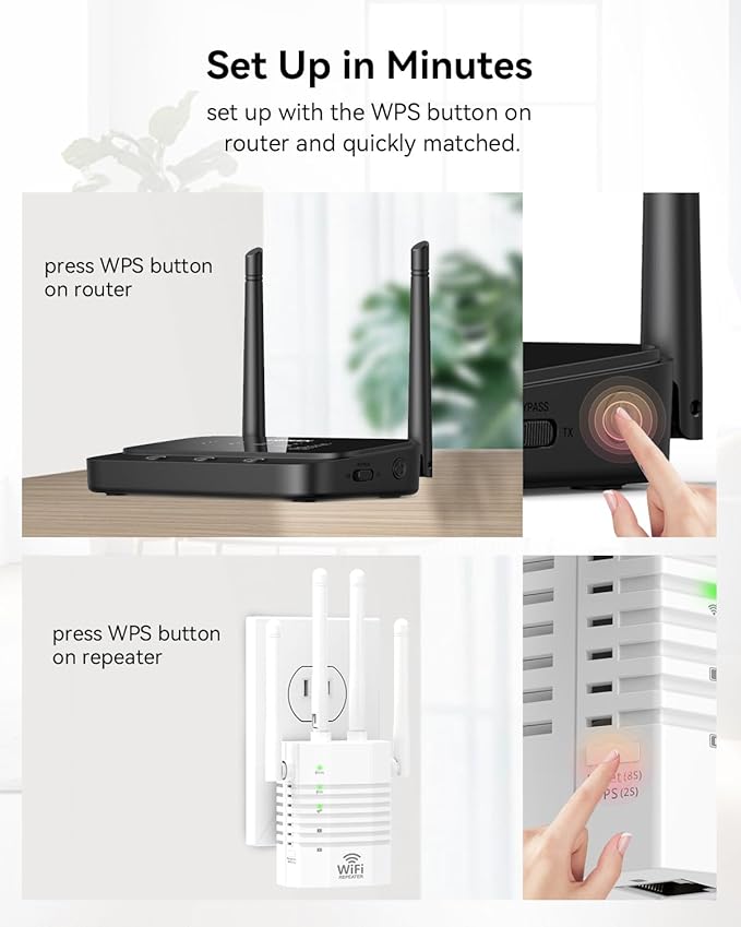 WiFi Signal Booster with 4 Directional Antennas – 1200Mbps Dual Band, WiFi - Image 5