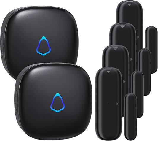 METAK Door Chime, Wireless Door Open Contact Sensor Alarm by METAK