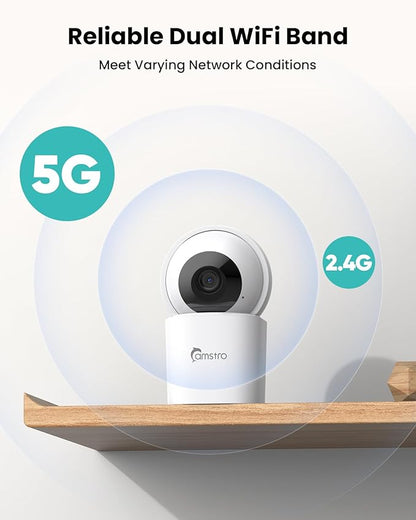3K Indoor Security Camera 360°PTZ Home Baby/Pet Monitor, Auto Tracking - Image 3