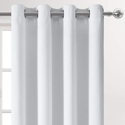DWCN Greyish White Room Darkening Blackout Curtains, Thermal Privacy Protection - Image 5