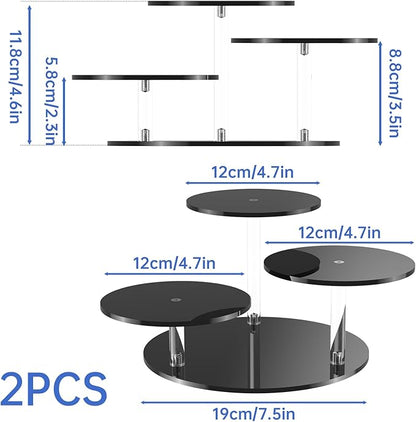 NiHome Black Acrylic Display Stand - Image 3