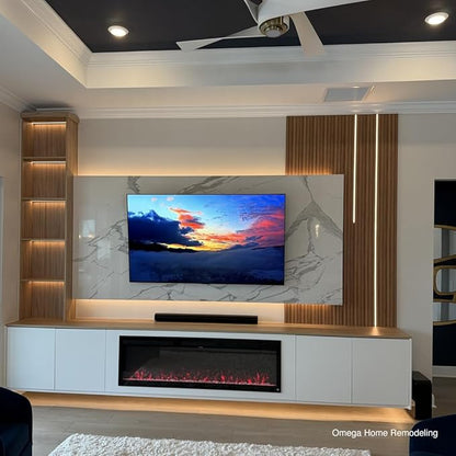 Touchstone Smart Electric Fireplace-The Fury 65" Wide- 4.5" Thin in Wall - Image 4