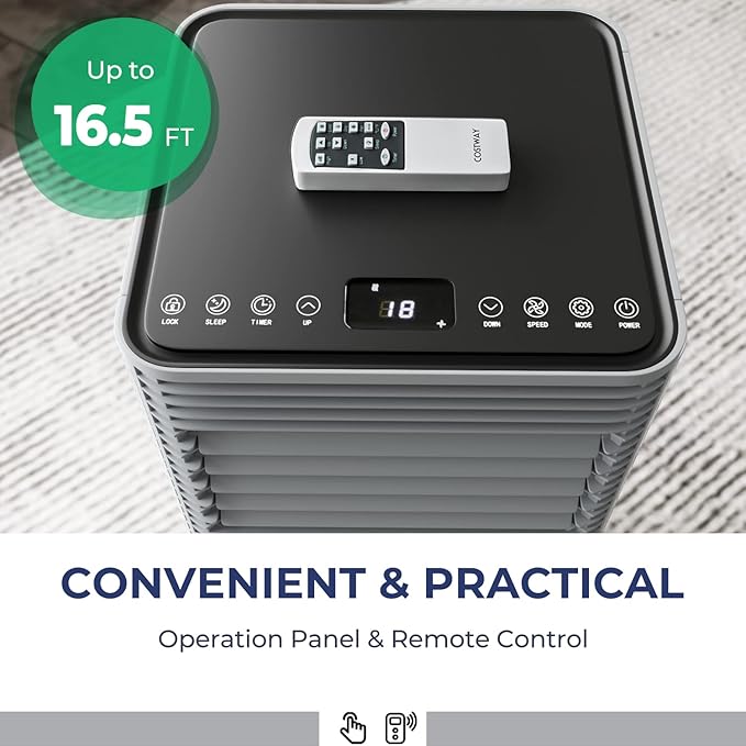 COSTWAY Portable Air Conditioners, 10000BTU Spaces up to 350sq.ft, - Image 4