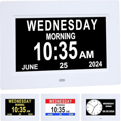 ybest 7 Inch Extra Large Day Date Time Digital Day Calendar Clocks by ybest