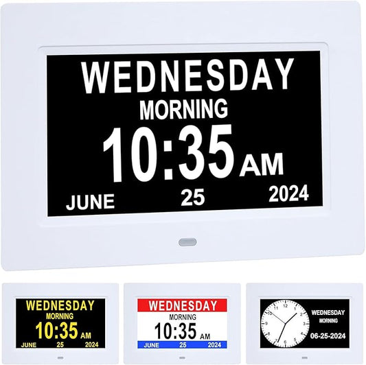 ybest 7 Inch Extra Large Day Date Time Digital Day Calendar Clocks by ybest