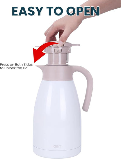 GiNT 2.2L / 74Oz Thermal Coffee Carafe, Insulated Stainless Steel Coffee Carafes - Image 5