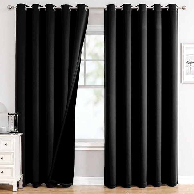 ChrisDowa 100% Blackout Curtains 84 inch Long by ChrisDowa